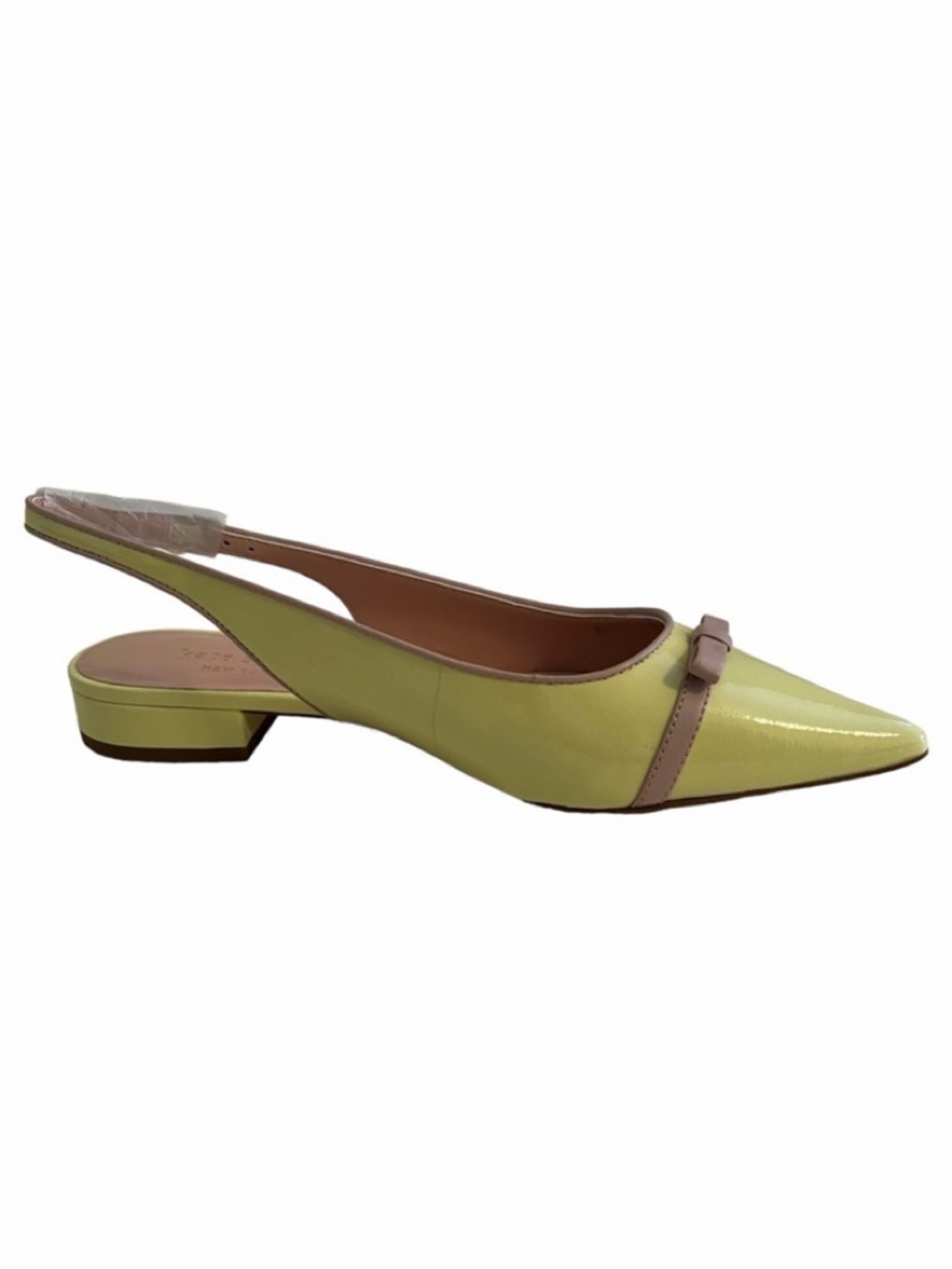 Kate Spade "Antibes" Sling Back Pointed Toe Flat in Lemon Sorbet 7 NEW